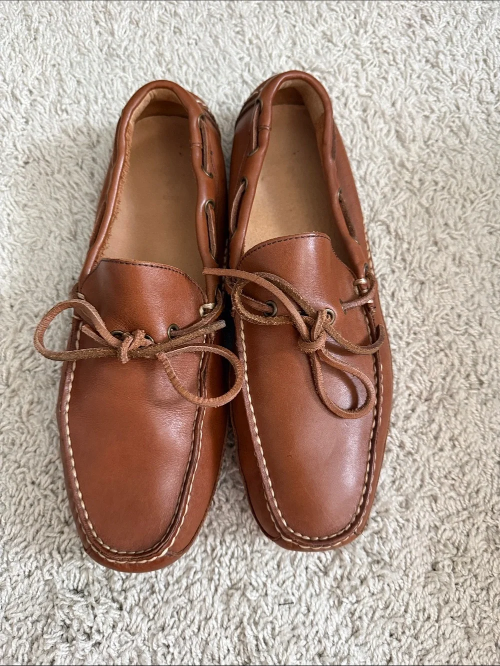 Polo by Ralph Lauren Cognac Leather Boat Shoes